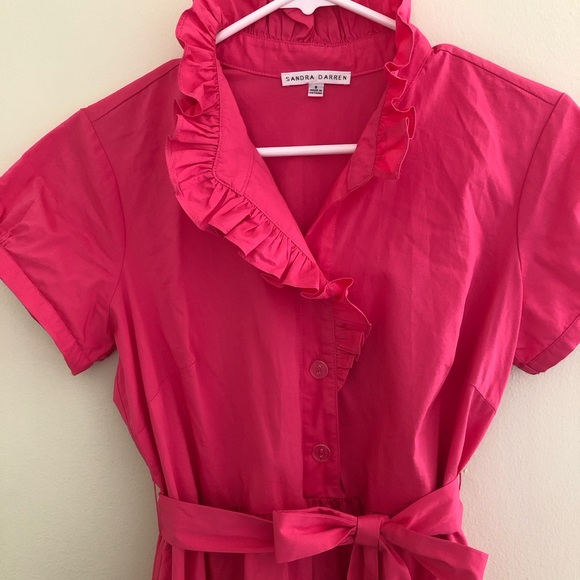 New!!! Sandra Darren Cotton Dress - Picture 4 of 6